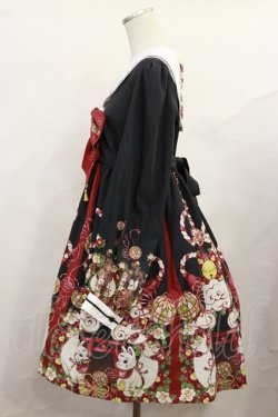 画像2: Royal Princess Alice / お狐様ワンピース/絢爛白狐(たまコラボレーション) Free ブラック H-25-06-13-008-LO-OP-NS-ZH