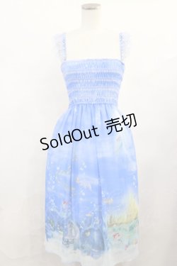 画像1: Secret Honey / Under the sea 2WAY ロングワンピース（リトルマーメイドver) Free ブルー H-25-06-13-011-CA-OP-NS-ZH