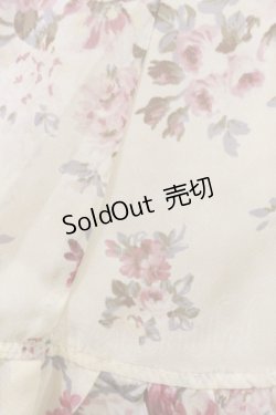 画像4: axes femme POETIQUE / 花柄スカラップ襟半袖ワンピース M アイボリー H-25-06-13-012-AX-OP-NS-ZH