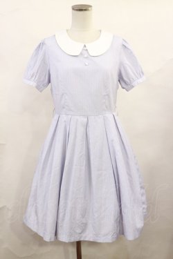 画像1: Ank Rouge / ストライプワンピース M ブルー H-25-06-13-013-CA-OP-NS-ZH