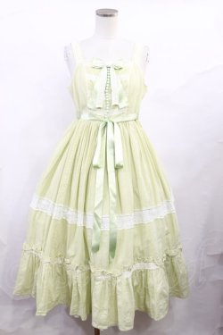 画像1: Angelic Pretty / Antique Ladyジャンパースカート Free グリーン H-25-06-13-002-AP-OP-NS-ZH