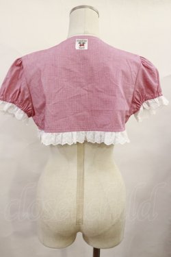 画像2: Heart E / ギンガムチェックボレロ Free レッド H-25-06-13-019-LO-TO-NS-ZH