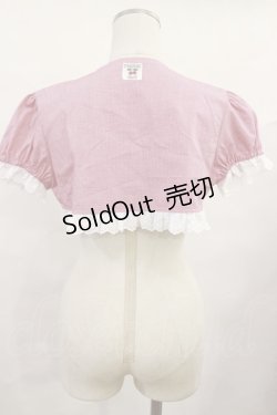 画像2: Heart E / ギンガムチェックボレロ Free レッド H-25-06-13-019-LO-TO-NS-ZH
