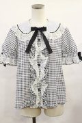 Angelic Pretty / ギンガムはしごレースブラウス Free ブラック H-25-06-13-022-AP-BL-NS-ZH