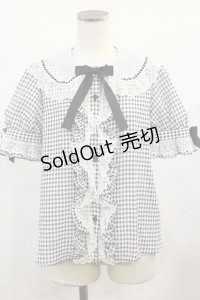 Angelic Pretty / ギンガムはしごレースブラウス Free ブラック H-25-06-13-022-AP-BL-NS-ZH