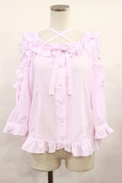 画像1: Angelic Pretty / Sweetリボンブラウス Free ピンク H-25-06-13-023-AP-BL-NS-ZH