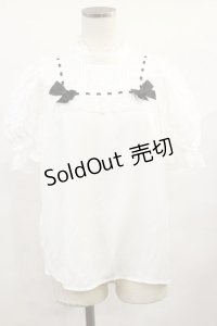Secret Honey / ヨークフリルハートレースブラウス Free オフ H-25-06-13-024-CA-BL-NS-ZH