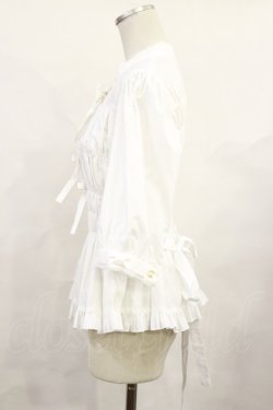画像2: metamorphose / スタンドカラーシャーリングブラウス サイズ1（通常サイズ） ホワイト H-25-06-13-025-ME-BL-NS-ZH