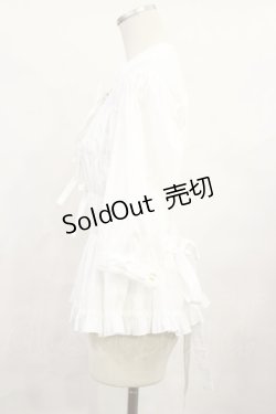 画像2: metamorphose / スタンドカラーシャーリングブラウス サイズ1（通常サイズ） ホワイト H-25-06-13-025-ME-BL-NS-ZH