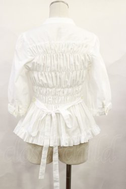 画像3: metamorphose / スタンドカラーシャーリングブラウス サイズ1（通常サイズ） ホワイト H-25-06-13-025-ME-BL-NS-ZH