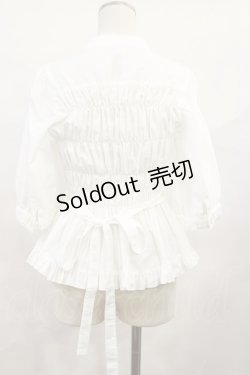 画像3: metamorphose / スタンドカラーシャーリングブラウス サイズ1（通常サイズ） ホワイト H-25-06-13-025-ME-BL-NS-ZH