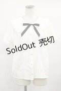 axes femme POETIQUE / ビッグ襟デザインブラウス M アイボリー H-25-06-13-028-AX-BL-NS-ZH