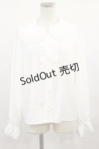 m petit by misako / AM マルエリフリルブラウス M オフ H-25-06-13-029-LO-BL-NS-ZH