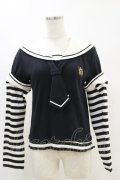 Angelic Pretty / ヴィンテージボーダーセーラーカットソー Free ブラック H-25-06-14-1049-AP-TO-NS-ZH