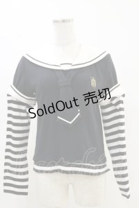Angelic Pretty / ヴィンテージボーダーセーラーカットソー Free ブラック H-25-06-14-1049-AP-TO-NS-ZH