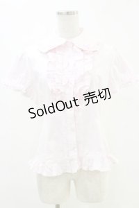 BABY,THE STARS SHINE BRIGHT / ストライプフリルブラウス Free ピンク H-25-06-14-1051-BA-BL-NS-ZH