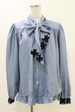 画像1: Enchantlic Enchantilly / ノーブルリボンタイブラウス Free ブルー H-25-06-14-1052-LO-BL-NS-ZH