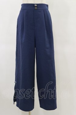 画像1: axes femme / チャイナ釦スリットパンツ Free ネイビー H-25-06-14-1055-AX-PA-NS-ZH