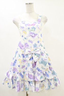 画像1: Angelic Pretty / Jelly Candy Toysハートサロペット Free シロ H-25-06-14-1064-AP-OP-NS-ZH