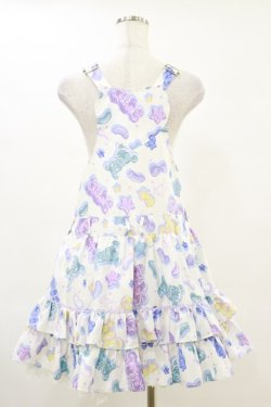 画像2: Angelic Pretty / Jelly Candy Toysハートサロペット Free シロ H-25-06-14-1064-AP-OP-NS-ZH