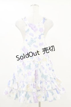 画像2: Angelic Pretty / Jelly Candy Toysハートサロペット Free シロ H-25-06-14-1064-AP-OP-NS-ZH