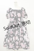 Enchantlic Enchantilly / ノスタルジアローズワンピース Free 黒×薄紅薔薇 H-25-06-14-1065-LO-OP-NS-ZH