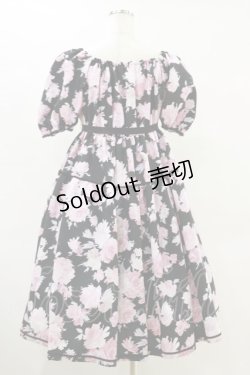 画像2: Enchantlic Enchantilly / ノスタルジアローズワンピース Free 黒×薄紅薔薇 H-25-06-14-1065-LO-OP-NS-ZH