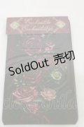 Enchantlic Enchantilly / 薔薇姫の王冠オーバーニーソックス  赤薔薇×黒 H-25-06-14-1008-LO-ZA-NS-ZH