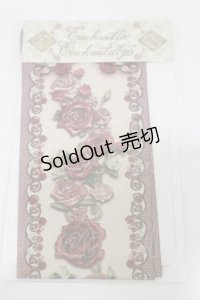 Enchantlic Enchantilly / 薔薇を纏うクルーソックス  生成り H-25-06-14-1009-LO-ZA-NS-ZH
