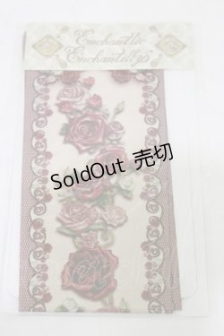 画像1: Enchantlic Enchantilly / 薔薇を纏うクルーソックス  生成り H-25-06-14-1009-LO-ZA-NS-ZH