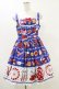 画像1: Angelic Pretty / French Cafe切替ジャンパースカート Free ブルー H-25-06-14-1071-AP-OP-NS-ZH (1)