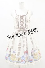 Angelic Pretty / Honey Cakeラウンドジャンパースカート Free アイボリー H-25-06-14-1072-AP-OP-NS-ZH