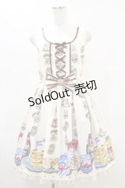 画像1: Angelic Pretty / Honey Cakeラウンドジャンパースカート Free アイボリー H-25-06-14-1072-AP-OP-NS-ZH