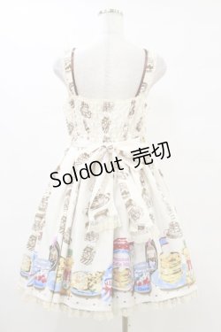 画像2: Angelic Pretty / Honey Cakeラウンドジャンパースカート Free アイボリー H-25-06-14-1072-AP-OP-NS-ZH