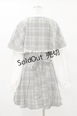 画像2: PuppetBombs / 探偵チェックワンピースセット L グレー H-25-06-14-1077-LO-OP-NS-ZH