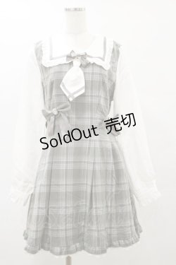 画像3: PuppetBombs / 探偵チェックワンピースセット L グレー H-25-06-14-1077-LO-OP-NS-ZH