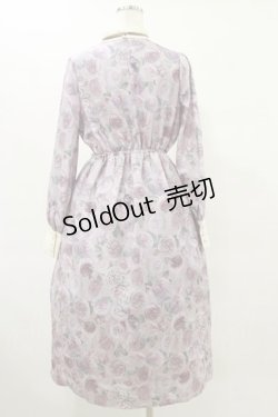 画像2: axes femme / ラヴィアンローズ柄ワンピース M ピンク H-25-06-14-1078-AX-OP-NS-ZH