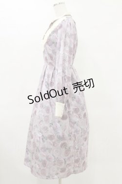 画像3: axes femme / ラヴィアンローズ柄ワンピース M ピンク H-25-06-14-1078-AX-OP-NS-ZH