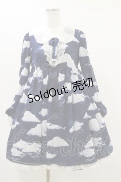画像1: Angelic Pretty / Misty Skyワンピース Free ネイビー H-25-06-14-1079-AP-OP-NS-ZH