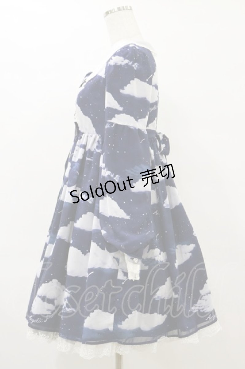 画像3: Angelic Pretty / Misty Skyワンピース Free ネイビー H-25-06-14-1079-AP-OP-NS-ZH (3)