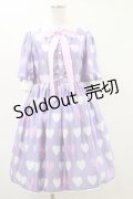 Angelic Pretty / Dolly Heartワンピース Free ラベンダー H-25-06-14-1081-AP-OP-NS-ZH