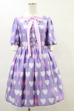 画像1: Angelic Pretty / Dolly Heartワンピース Free ラベンダー H-25-06-14-1081-AP-OP-NS-ZH