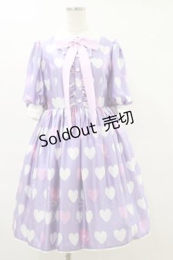 画像1: Angelic Pretty / Dolly Heartワンピース Free ラベンダー H-25-06-14-1081-AP-OP-NS-ZH