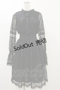 画像1: axes femme / 総レースワンピース M ブラック H-25-06-14-1083-AX-OP-NS-ZH