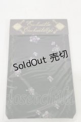 Enchantlic Enchantilly / すみれのお茶会オーバーニーソックス  ブラック H-25-06-14-1018-LO-ZA-NS-ZH