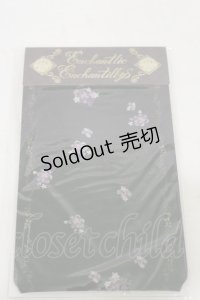 Enchantlic Enchantilly / すみれのお茶会オーバーニーソックス  ブラック H-25-06-14-1018-LO-ZA-NS-ZH