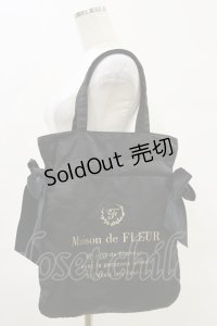 Maison de FLEUR / ダブルリボントートバッグ  ブラック H-25-06-14-1038-LO-BG-NS-ZH