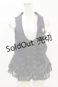 axes femme / 裾レースベスト M ブラック H-25-06-14-1042-AX-TO-NS-ZH
