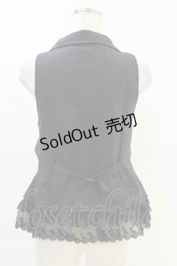 画像2: axes femme / 裾レースベスト M ブラック H-25-06-14-1042-AX-TO-NS-ZH