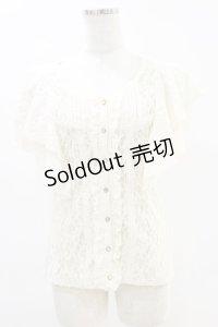 axes femme / レースフリルトップス M 生成り H-25-06-14-1043-AX-TO-NS-ZH